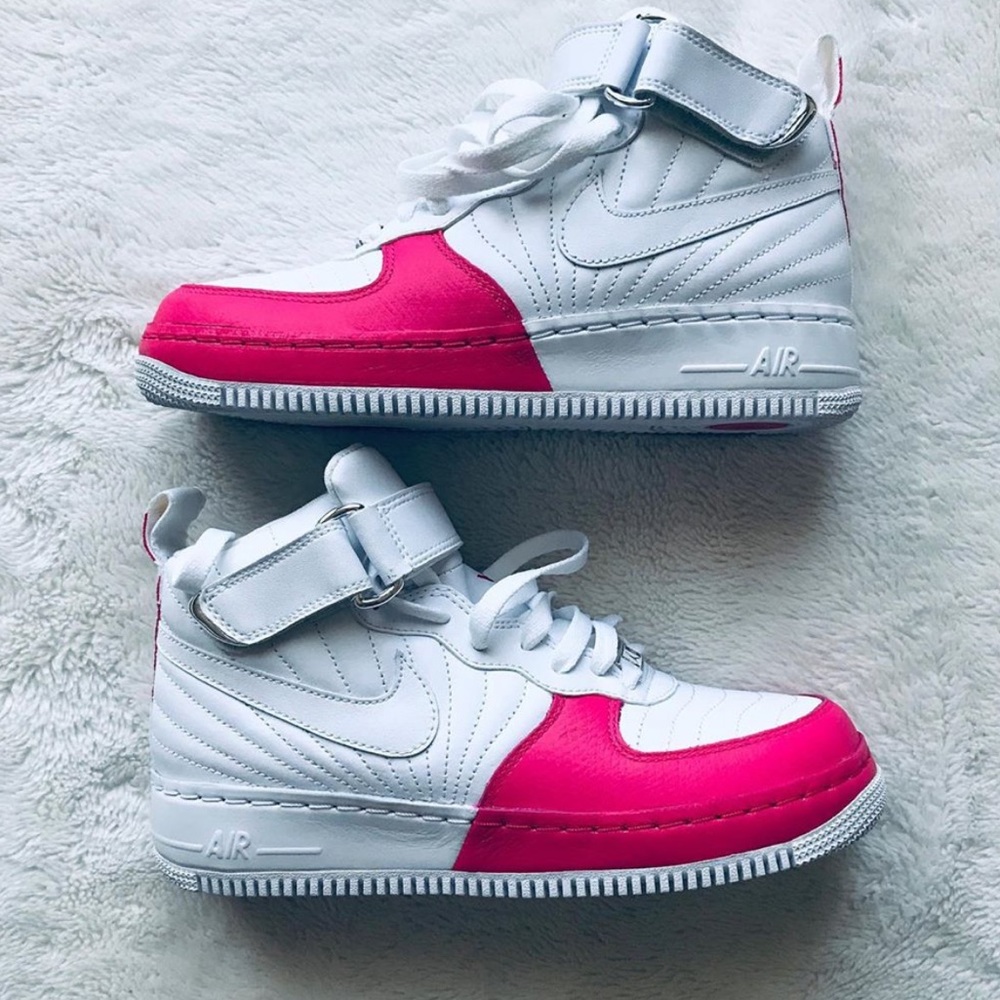 Nike Air Jordan AF1 white cherry high top high vivid pink 5.5y